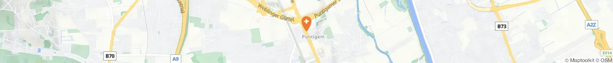 Kartendarstellung des Standorts für Apotheke Puntigam in 8055 Graz-Puntigam